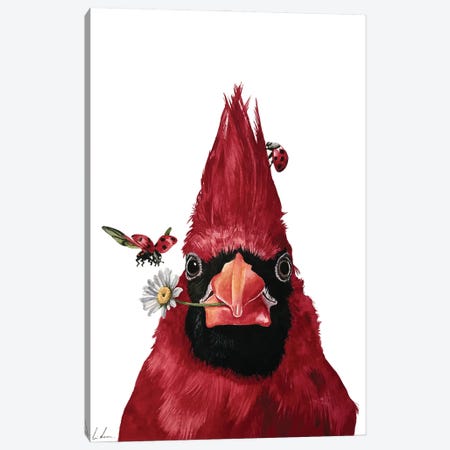 Red Cardinal And Friends Canvas Print #LNN17} by Lisa Lennon Art Print