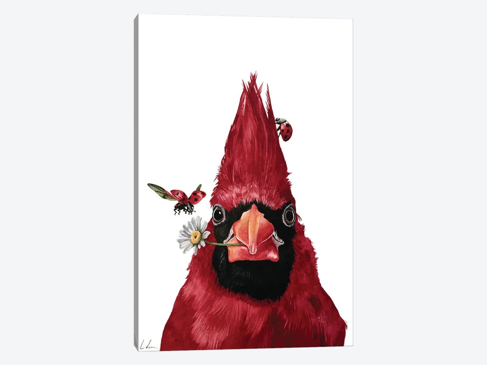 Red Cardinal And Friends by Lisa Lennon 1-piece Canvas Artwork
