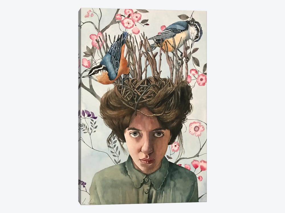 Birds Nest by Lisa Lennon 1-piece Canvas Artwork