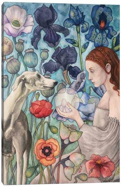 The Companion Canvas Art Print - Greyhound Art