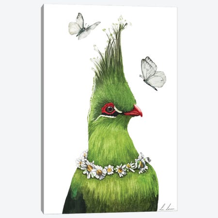 The Green Bird Canvas Print #LNN22} by Lisa Lennon Art Print