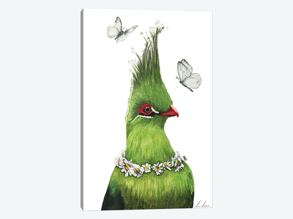 The Green Bird by Lisa Lennon 1-piece Canvas Art