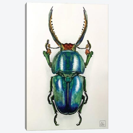 Blue Bug Canvas Print #LNN28} by Lisa Lennon Canvas Print