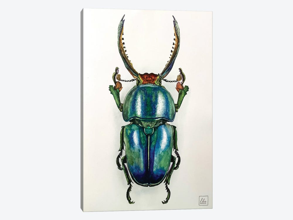 Blue Bug by Lisa Lennon 1-piece Canvas Artwork