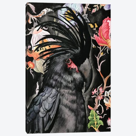 Palm Cockatoo Canvas Print #LNN33} by Lisa Lennon Canvas Wall Art