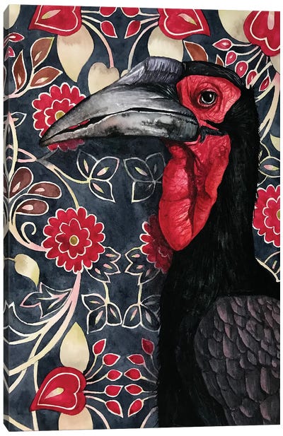 Ground Hornbill Canvas Art Print - Lisa Lennon