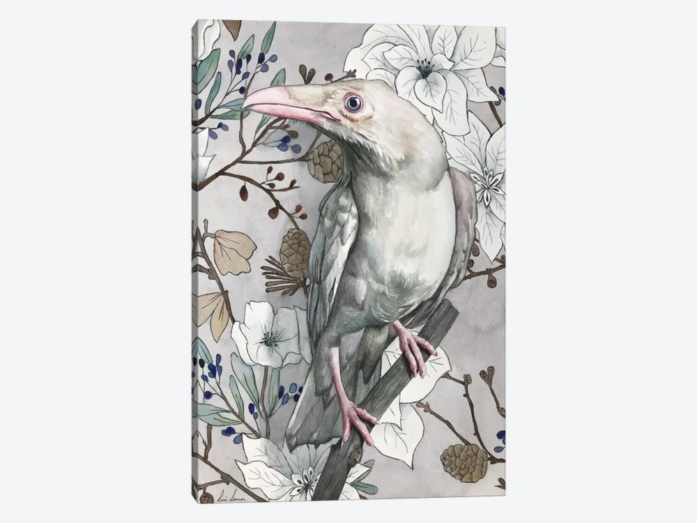 White Raven by Lisa Lennon 1-piece Canvas Print
