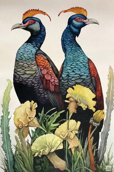 Lisa Lennon: Yellow Crested Birds by Lisa Lennon