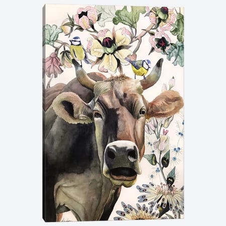Cow Canvas Print #LNN5} by Lisa Lennon Canvas Artwork