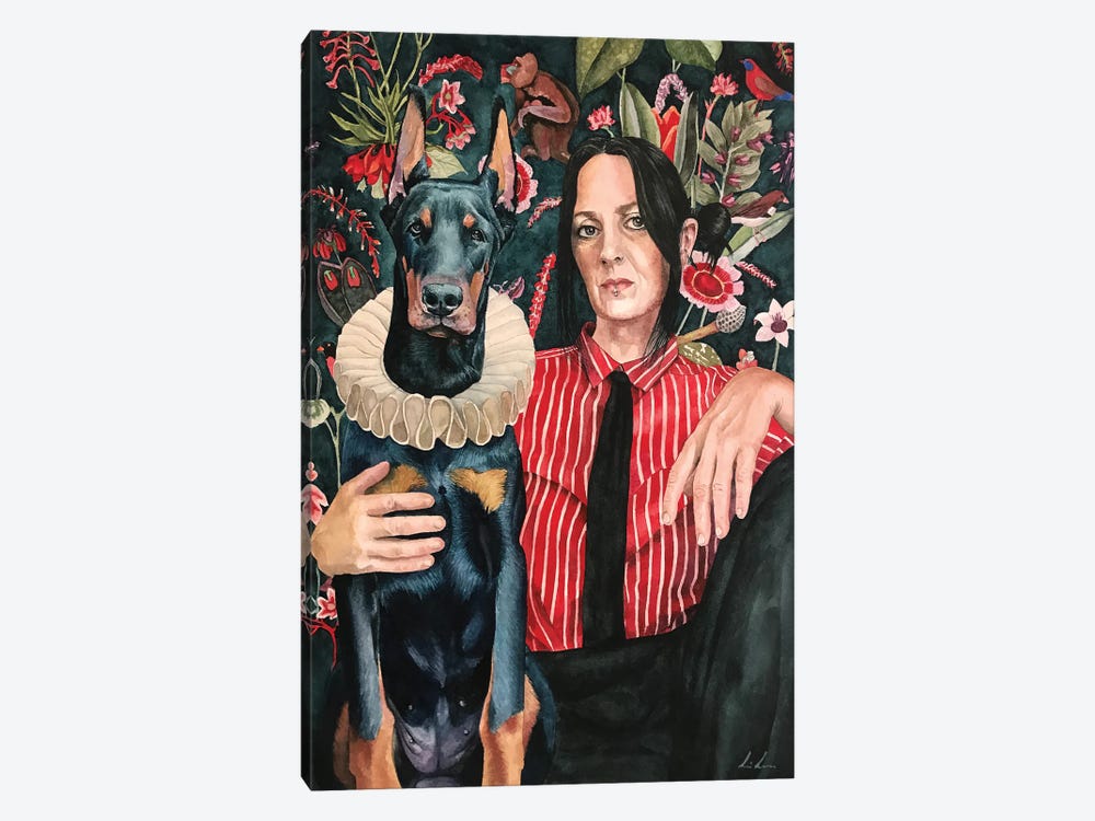 Doberman by Lisa Lennon 1-piece Canvas Art Print