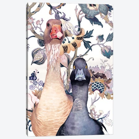 Goose And Duck Canvas Print #LNN8} by Lisa Lennon Canvas Print