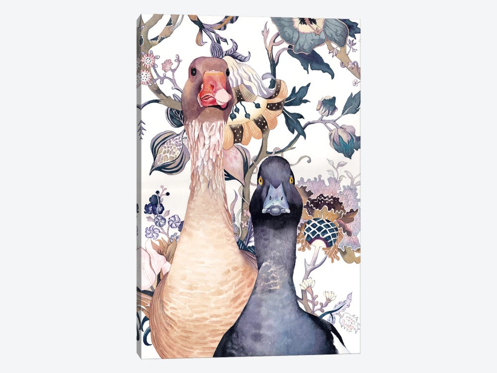 Goose And Duck by Lisa Lennon 1-piece Canvas Print