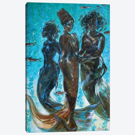 Three Muses Canvas Print #LNO105} by Linda Olsen Art Print