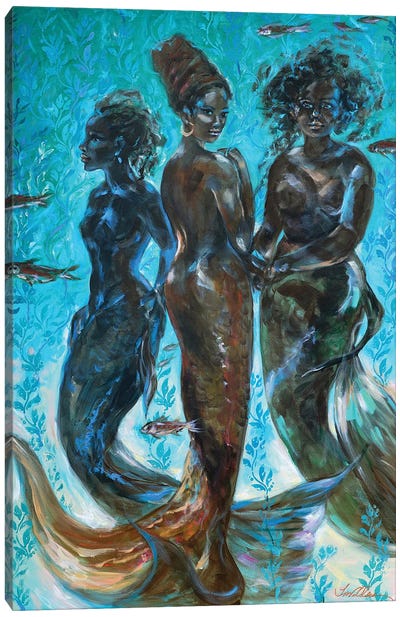 Three Muses Canvas Art Print - Linda Olsen