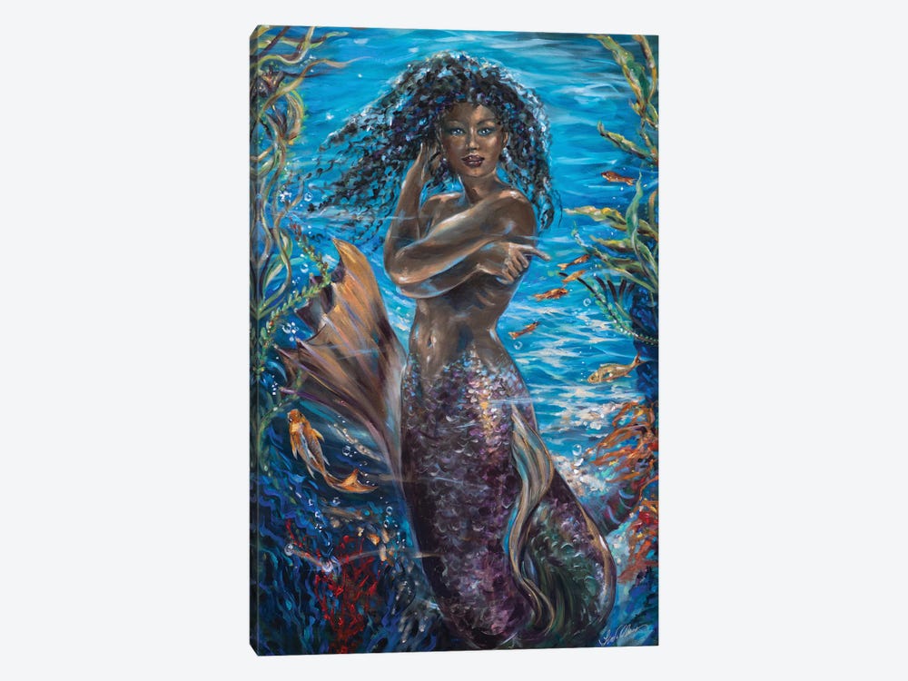 Kya Mermaid by Linda Olsen 1-piece Canvas Wall Art