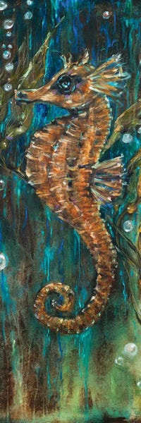 Linda Olsen: Seahorse And Kelp by Linda Olsen