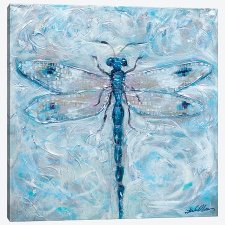 Dragonfly Blues Canvas Print #LNO130} by Linda Olsen Art Print