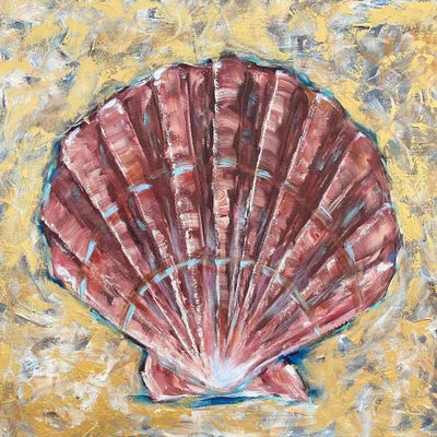 Scallop Gold by Linda Olsen canvas print
