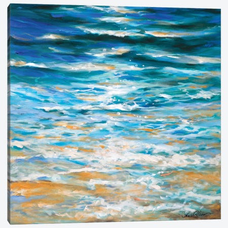 Edge Of Tide Canvas Print #LNO14} by Linda Olsen Canvas Wall Art