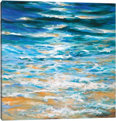 Edge Of Tide Canvas Art Print - Linda Olsen