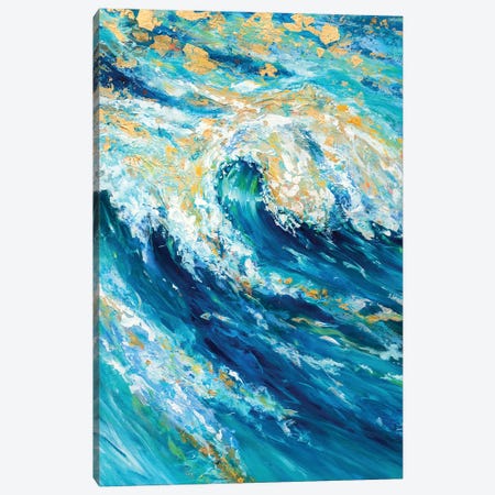 Enticing Wave Canvas Print #LNO15} by Linda Olsen Canvas Wall Art
