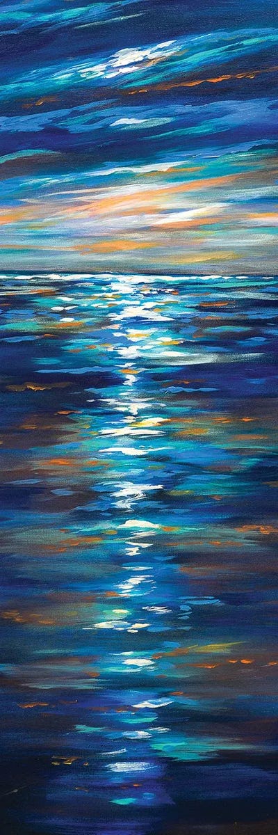 Dusk On The Ocean by Linda Olsen canvas print