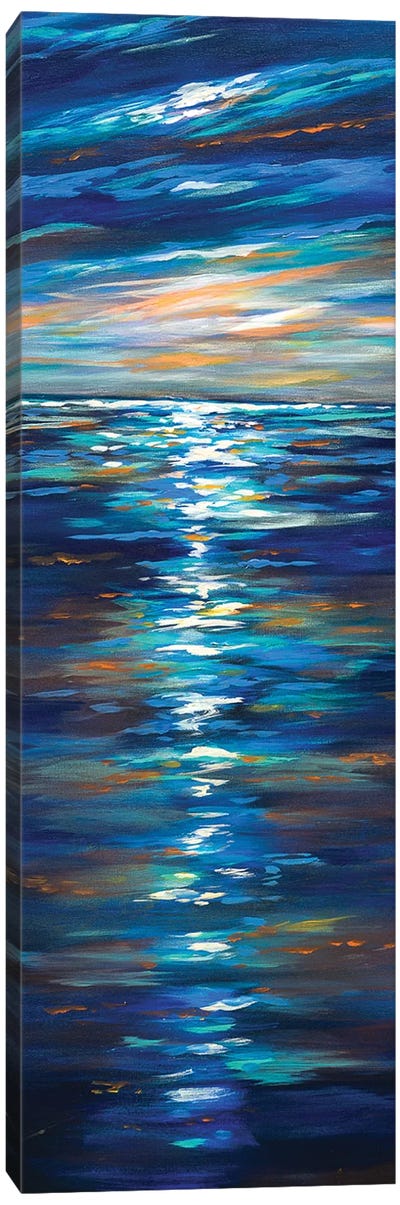 Dusk On The Ocean Canvas Art Print - Linda Olsen