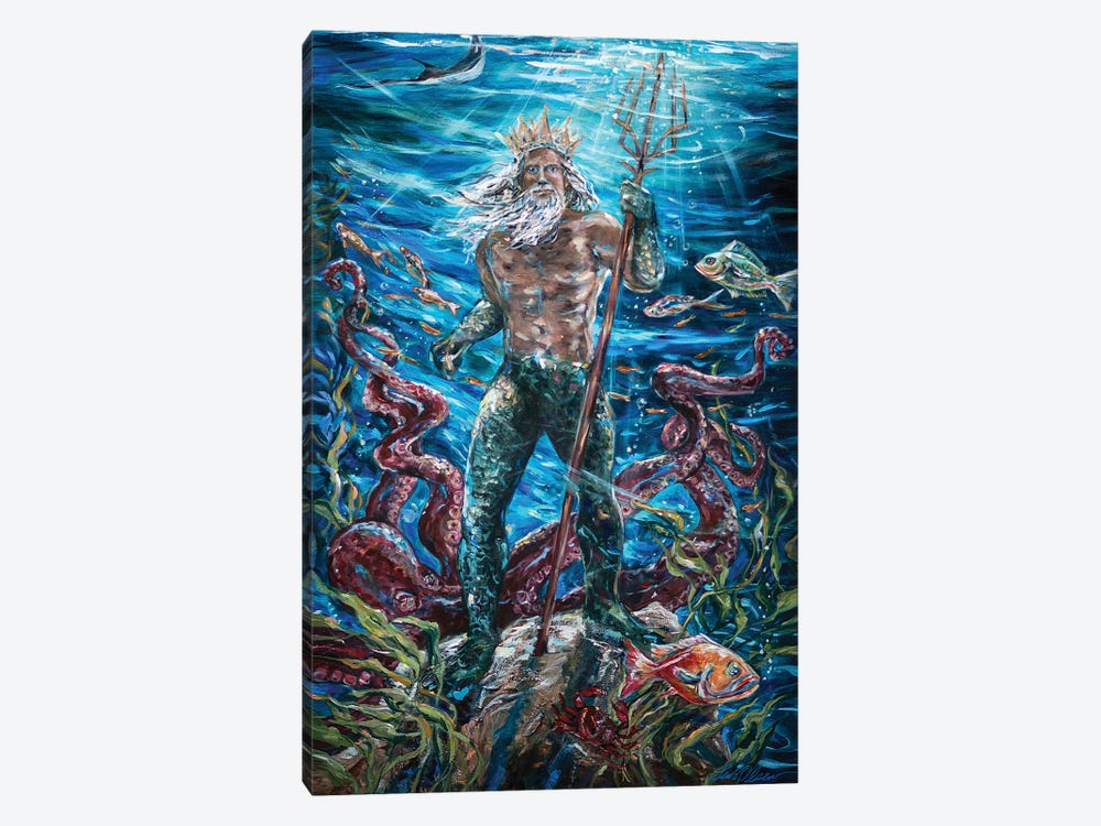 King Neptune by Linda Olsen 1-piece Canvas Wall Art
