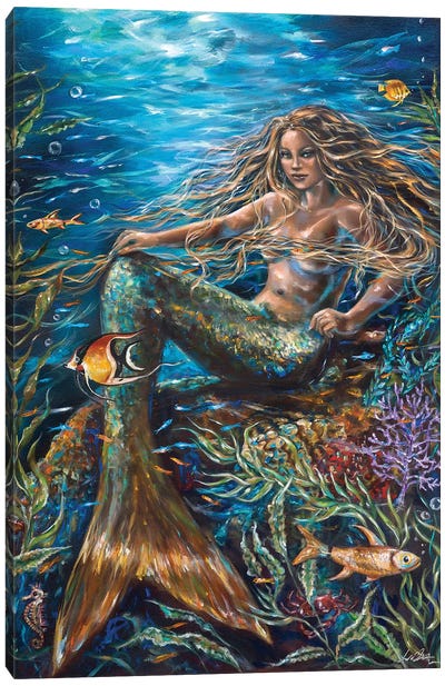 Sea Jewels II Canvas Art Print - Mermaid Art
