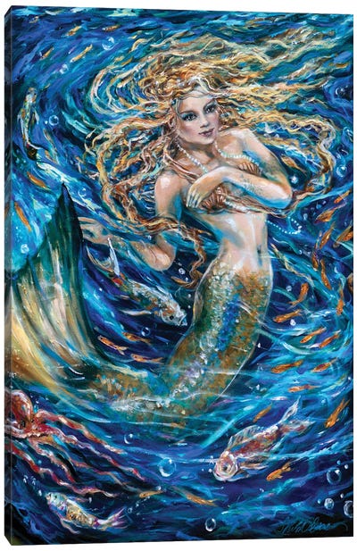 Swirling Waters Canvas Art Print - Linda Olsen