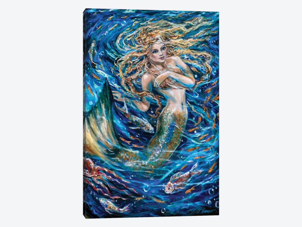 Swirling Waters by Linda Olsen 1-piece Canvas Wall Art