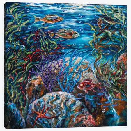 Festive Reef Canvas Print #LNO16} by Linda Olsen Canvas Art