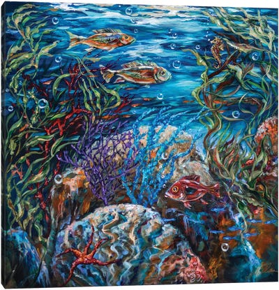 Festive Reef Canvas Art Print - Ocean Treasures