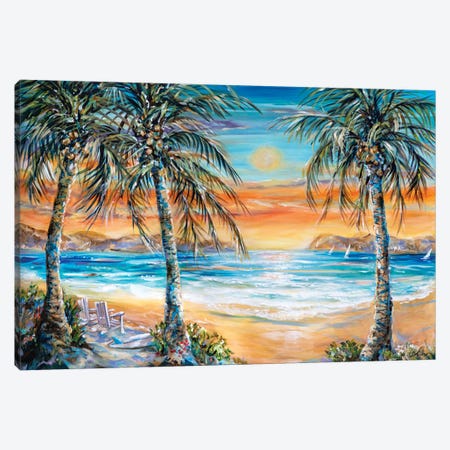 Paradise Sunset Canvas Print #LNO172} by Linda Olsen Canvas Print