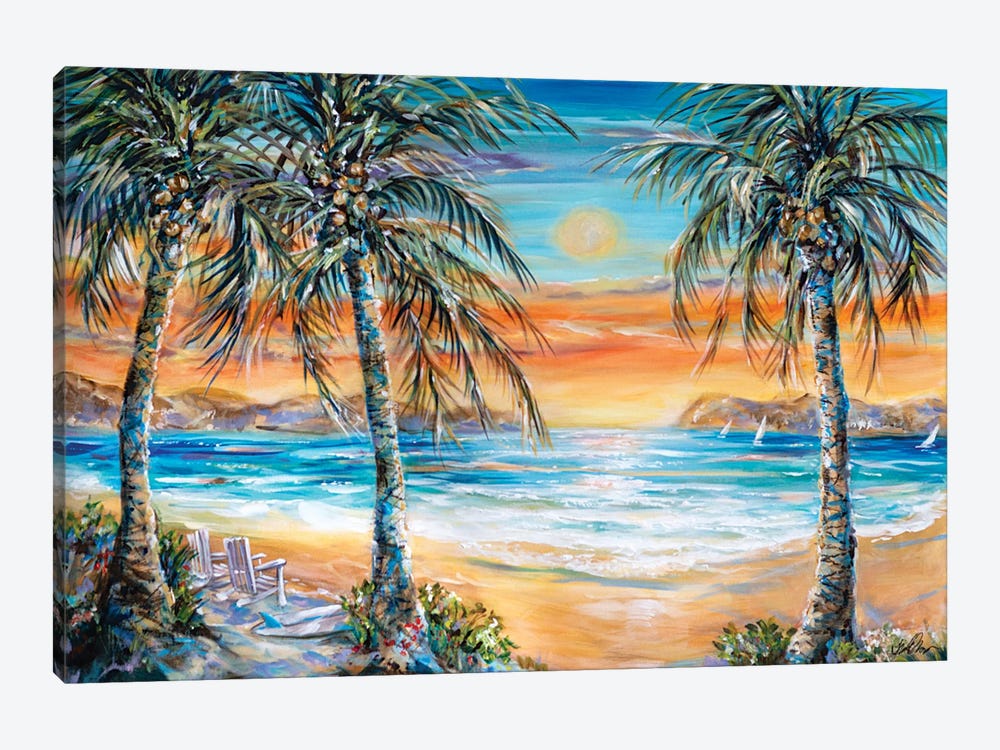 Paradise Sunset by Linda Olsen 1-piece Canvas Artwork