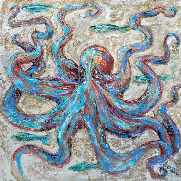 Linda Olsen: Octopus Blue by Linda Olsen