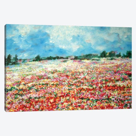 Field Of Flowers Canvas Print #LNO17} by Linda Olsen Canvas Wall Art