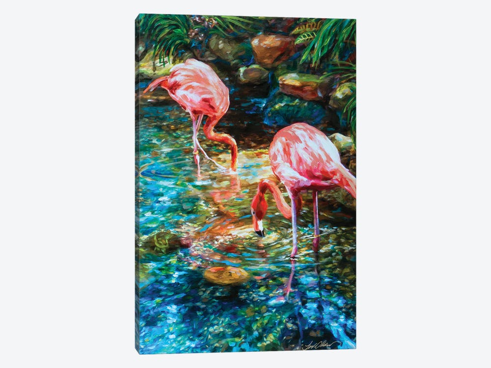 Flamingos by Linda Olsen 1-piece Canvas Print