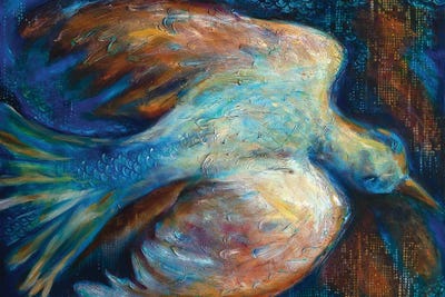 Icarus In The City by Linda Olsen framed wall art