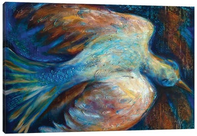 Icarus In The City Canvas Art Print - Linda Olsen