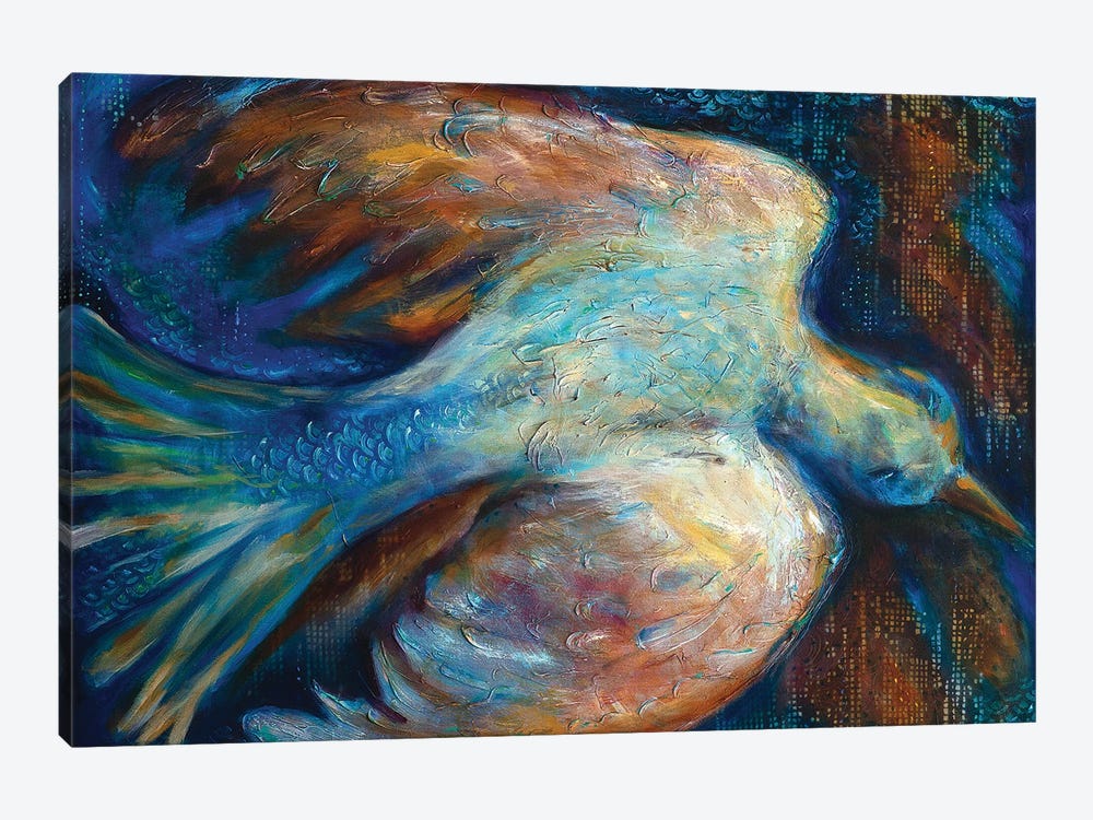Icarus In The City by Linda Olsen 1-piece Canvas Art Print