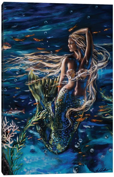 Babydoll Mermaids on Aqua • Art Print – Miss Fluff's Boutique
