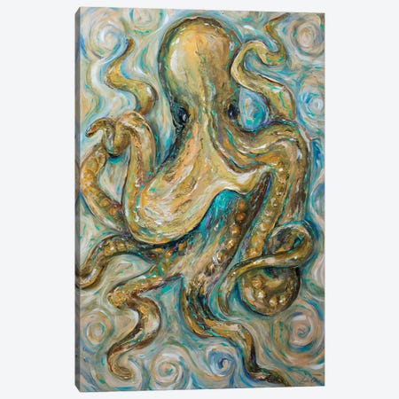 Octopus Tango Canvas Print #LNO31} by Linda Olsen Canvas Art Print