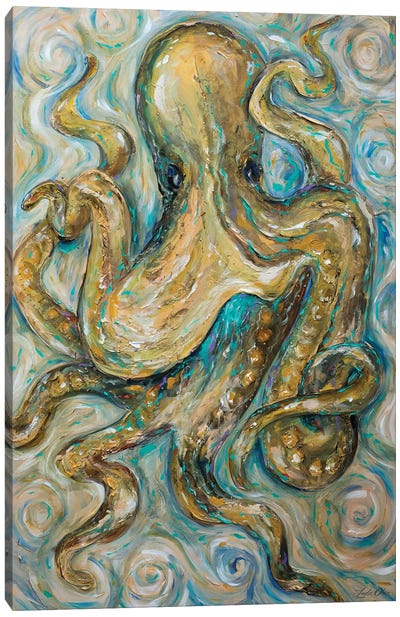 Octopus Tango Canvas Art Print - Linda Olsen