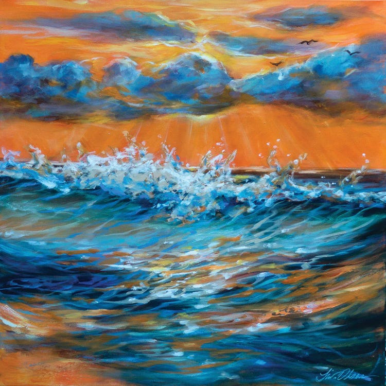 Orange Sunrise by Linda Olsen wall art