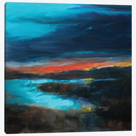 Salt Marsh Sunset Canvas Print #LNO35} by Linda Olsen Canvas Art