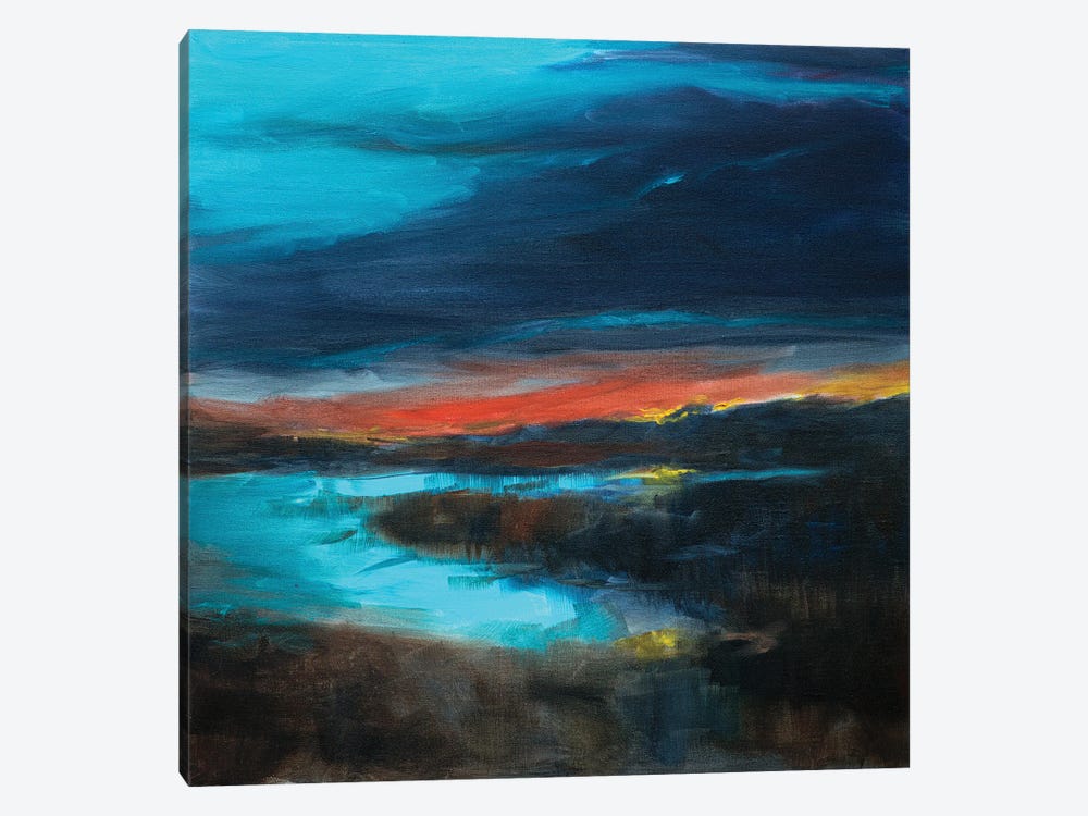 Salt Marsh Sunset by Linda Olsen 1-piece Canvas Print