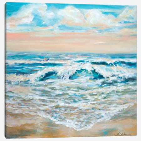 Summer Surf Canvas Print #LNO40} by Linda Olsen Canvas Wall Art
