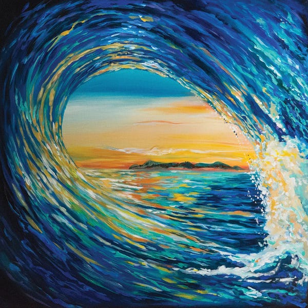 Linda Olsen: Sunset Curl by Linda Olsen
