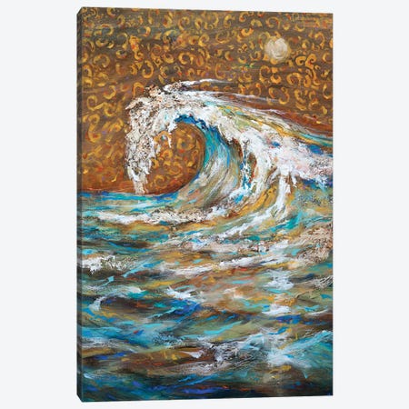 Windswept Wave Canvas Print #LNO45} by Linda Olsen Canvas Print
